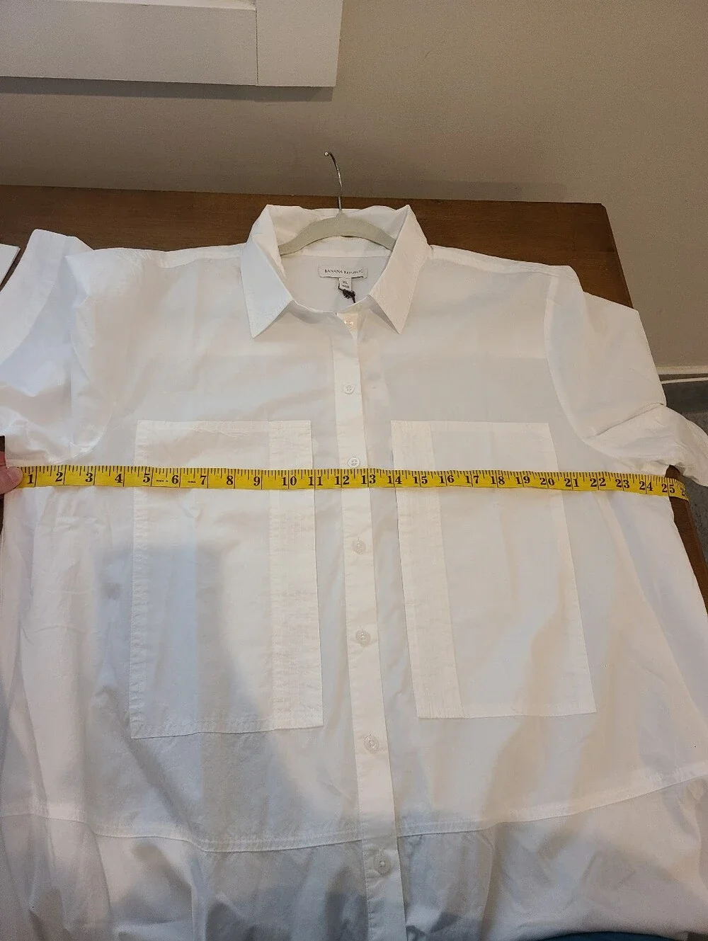 Banana Republic Cotton White Poplin Trapeze Button Down Maxi Shirt Dress - Picture 7 of 8